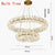Modern Luxury Crystal Chandelier LED Ring Tiered Lighting Furniture For Living Room