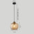 Amber/Gray Glass LED Pendant Hanging Lights For foyer