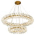 Modern Luxury Crystal Chandelier LED Ring Tiered Suspension Lamp Home Deocor For Living Room