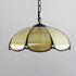 Suspension Lamp Retro Tiffany Style Amber Golden Stained Glass