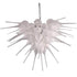 Modern Chihuly Style Glass Chandelier White Frosted Glass Spike