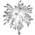 Modern Chihuly Style Chandelier Snow White Color