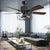Modern Ceiling Fan With  Lamp  Remote Control For Living Room