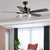 modern ceiling fan with crystal covered lamb remote controller for dining room