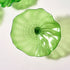 Hand Blown Murano Glass Wall Plates Clear Green D10Inches