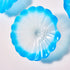 Glass Wall Plates White And Blue Colors Set D10inches