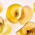 Blown Glass Wall Plates Amber Golden D10inches