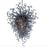 Blown Glass Chandelier Grey Chihuly Style Glass Art Pendant Light-Longree