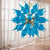 Sputnik Style Blown Glass Chandelier LED Blue Pendant Light For Parlor